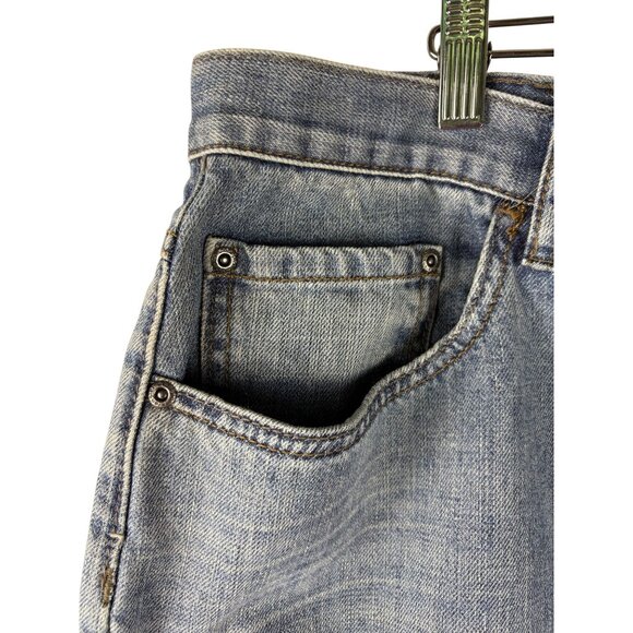 Western Cowboy Relaxed Boot Distressed Wrangler Denim Jeans Co, Men's 42X32 - Picture 9 of 11